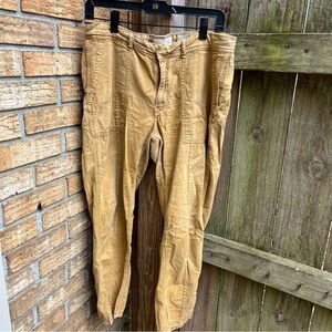 By Anthropologie The Wanderer Pants Tan Khaki Canvas Gorpcore